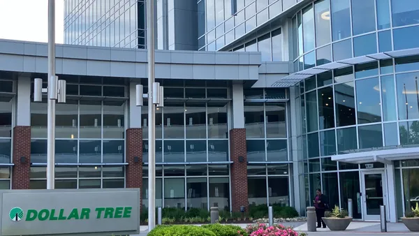 Dollar Tree's corporate logo and signage is shown at the organization's corporate headquarters.