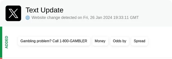 X gambling odds