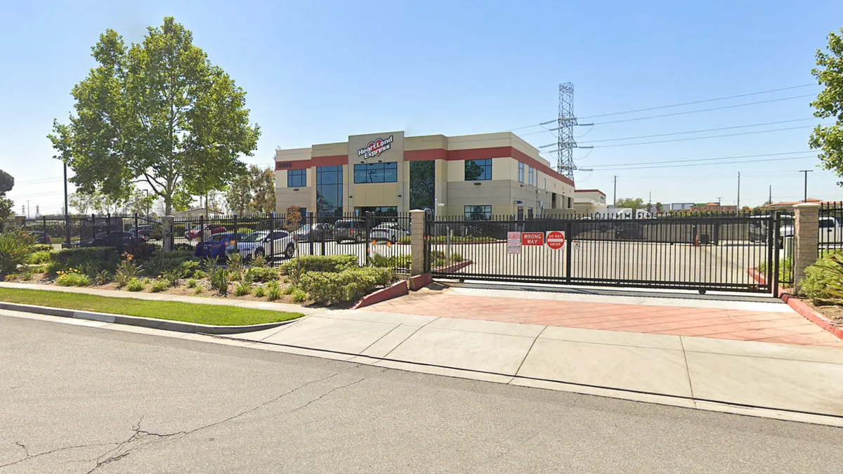 A Google Maps photo of 8566 Pecan Ave. in Rancho Cucamonga, California. Heartland Express sold the facility to Realterm in 2022.