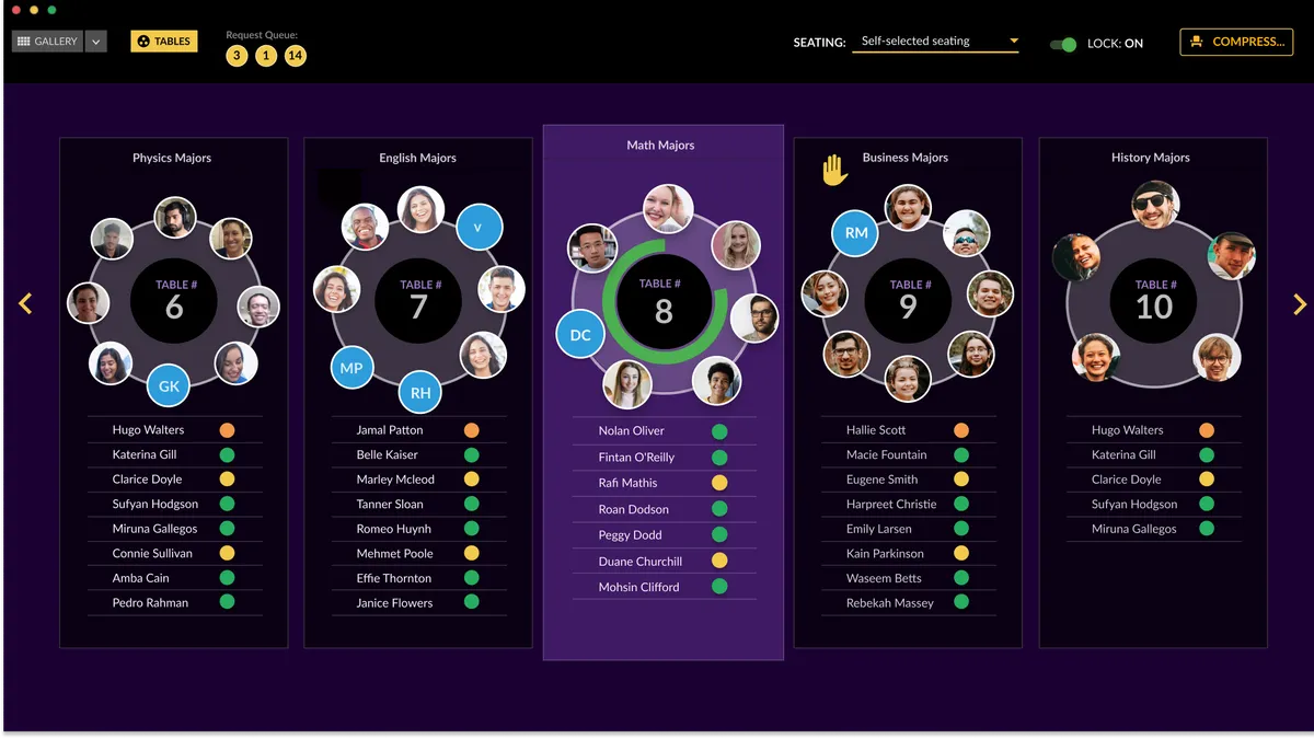 A screenshot of Engageli's video conferencing software