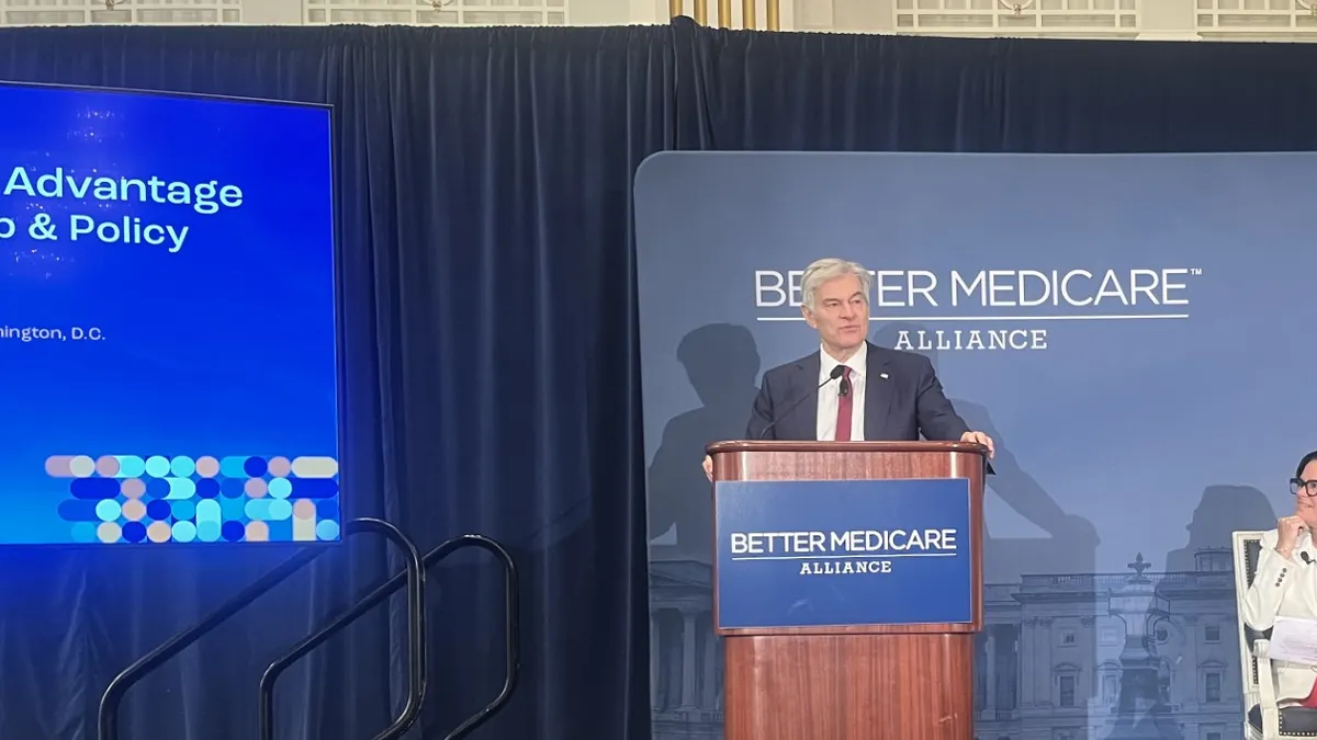 CMS Administrator Dr. Mehmet Oz speaks at a Better Medicare Alliance event.