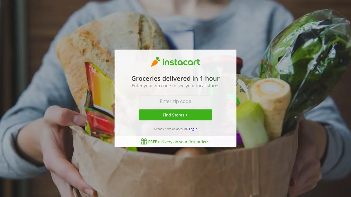 Instacart order screen