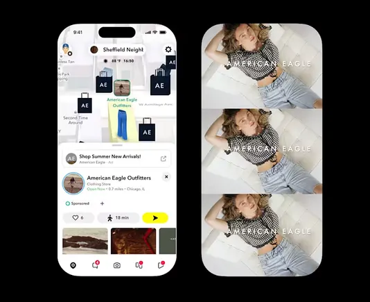 Snapchat Partners with American Eagle on New Snap Map Promotion Type