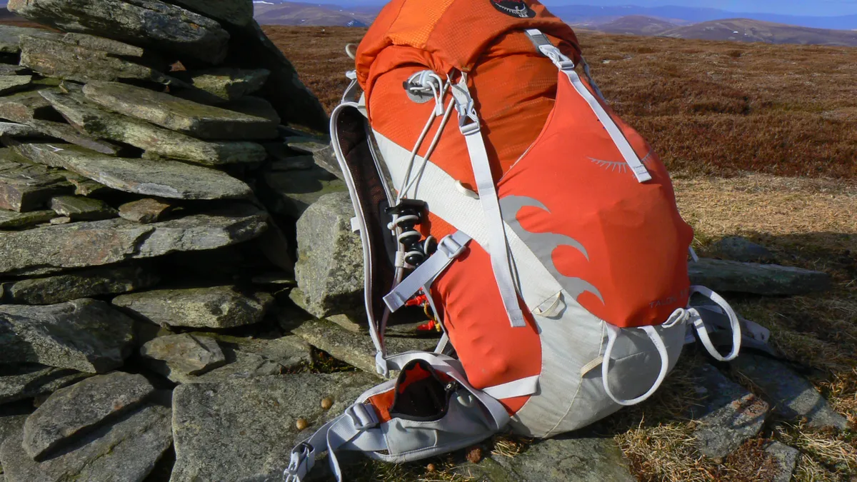 An Osprey backpack