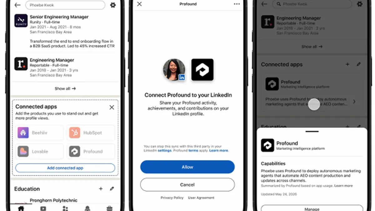 LinkedIn Connected Apps