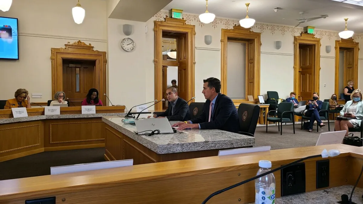 CardX CEO Jonathan Razi testifies before the Colorado House Business Affairs & Labor Committee earlier this year.