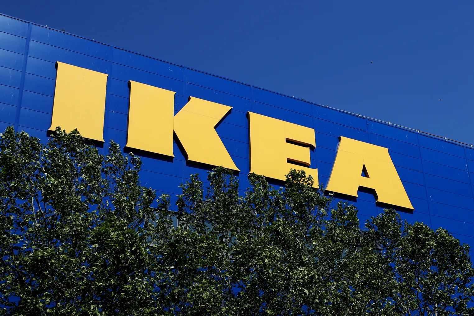 IKEA logo is displayed outside a store.