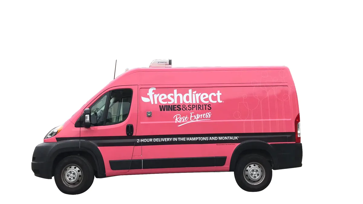 FreshDirect's Rosé Express branded-vehicle