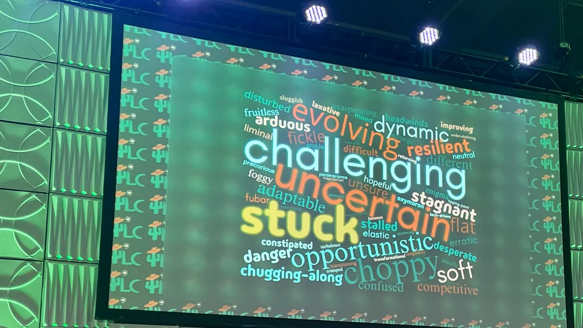 A screen at The Lodging Conference