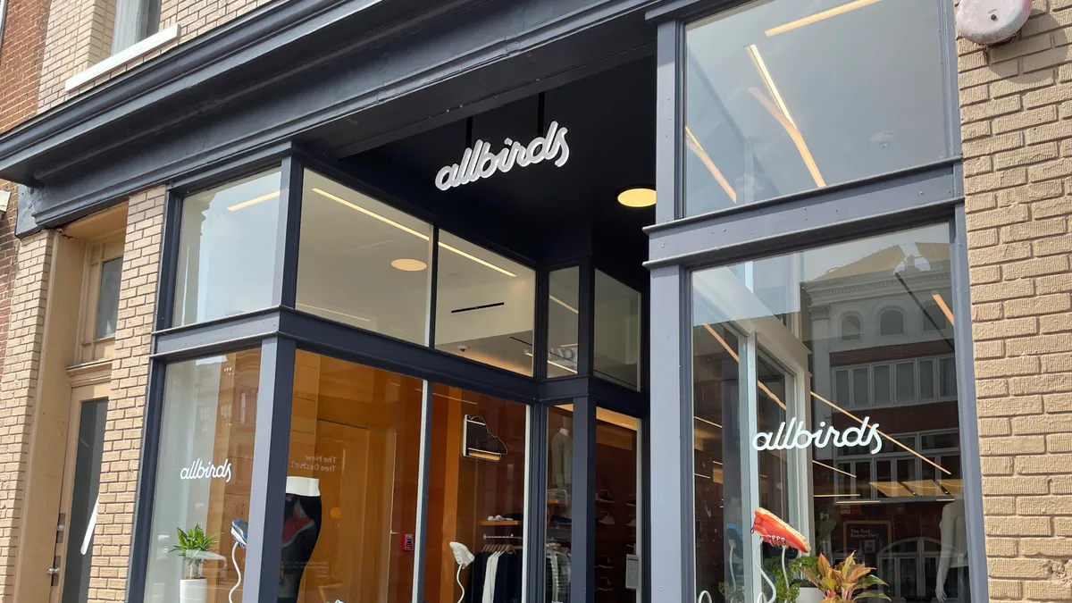 Exterior of an Allbirds store in Washington, D.C.'s Georgetown neighborhood