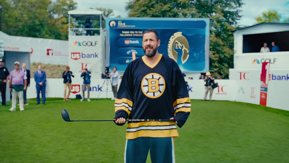 U.S. Bank branding in Happy Gilmore 2