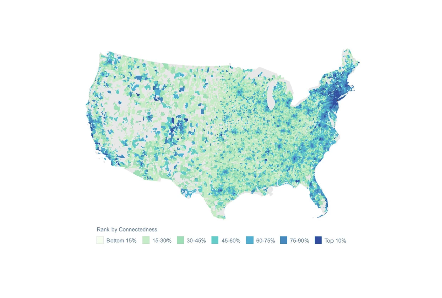 Facebook connectedness maps