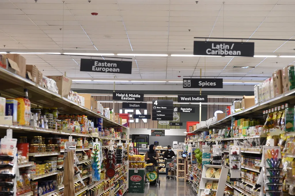 Multicultural aisle at Avenue Y Brooklyn, New York, Stop & Shop