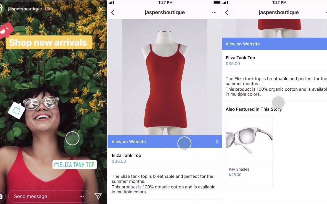 Instagram Shopping Tags in Stories