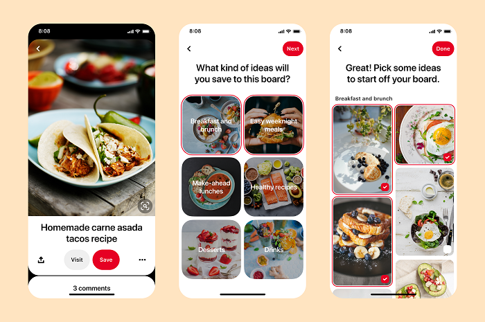 Pinterest guided board creation