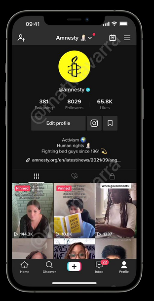 TikTok pinning