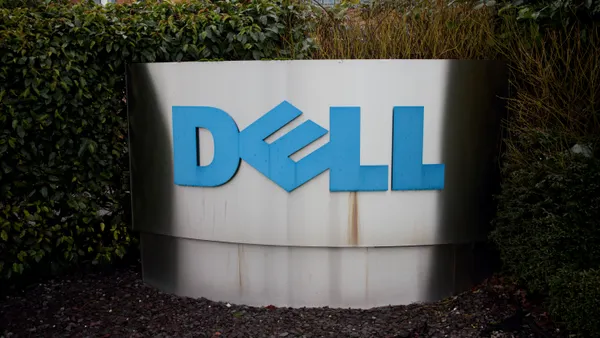 The Dell Corporation sign at the entrance of their registered company address in Bracknell, England