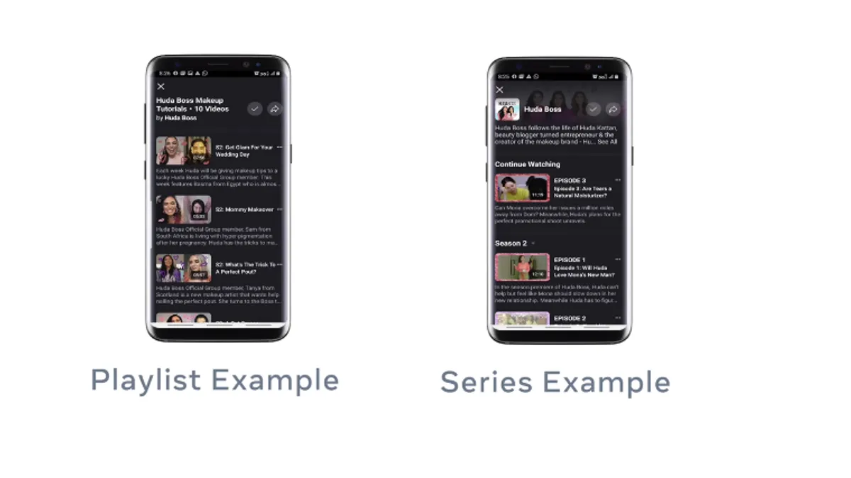 Facebook video playlists