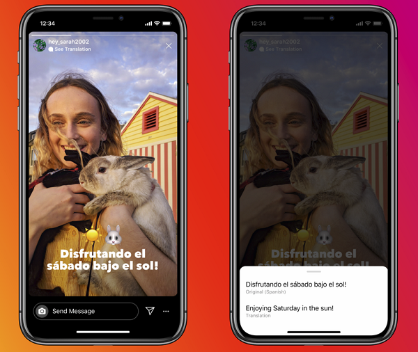 Instagram Stories translations