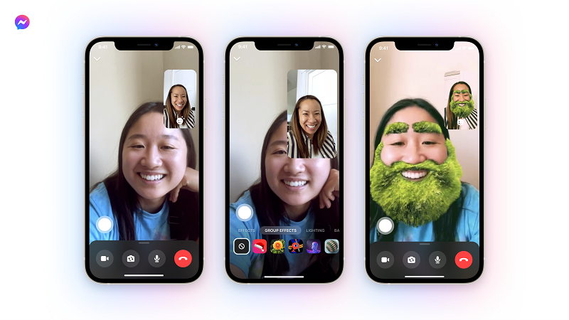 Facebook Messenger group video AR