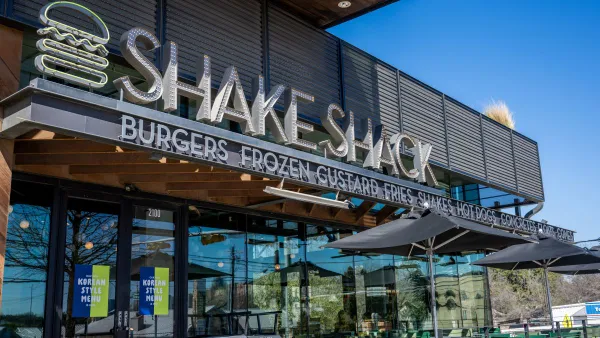 An exterior image of a Shake Shack restaurant