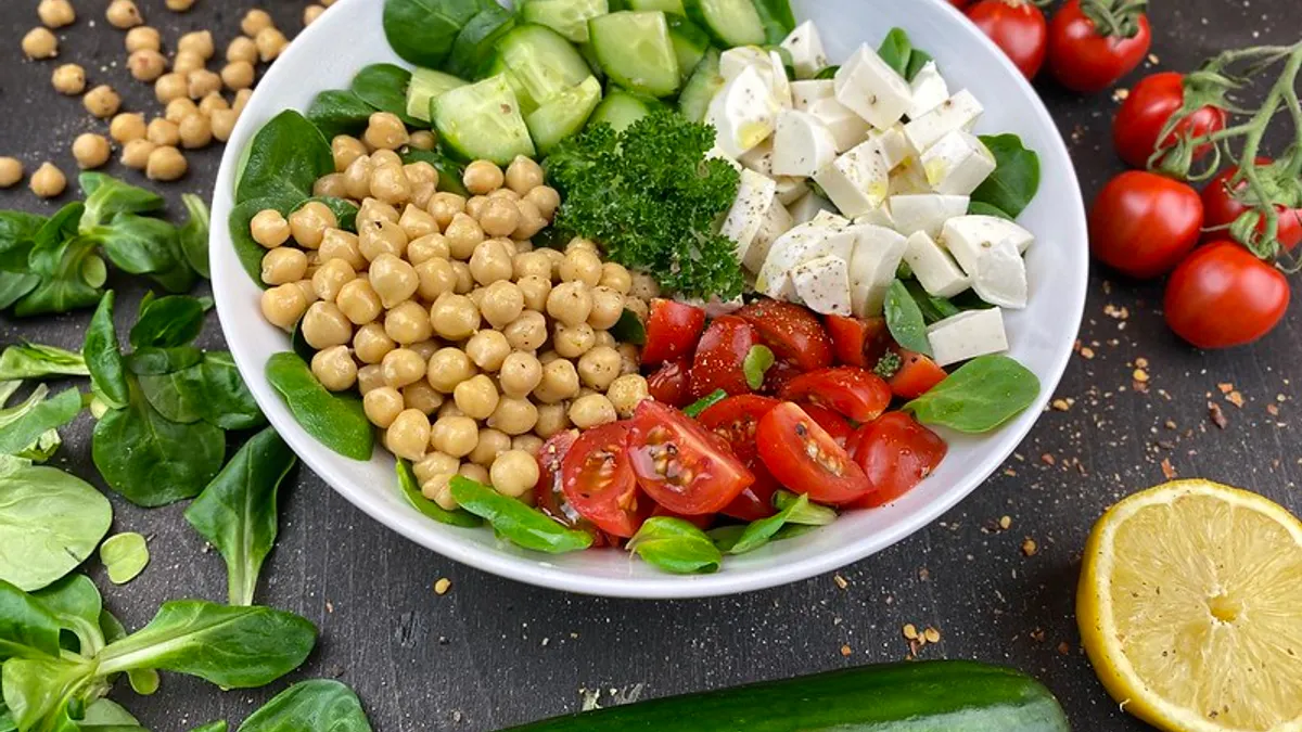 Colorful healthy Chickpea Salad