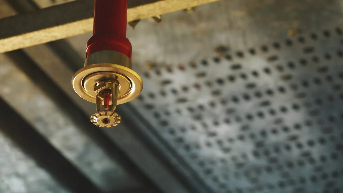 An automatic fire sprinkler head.