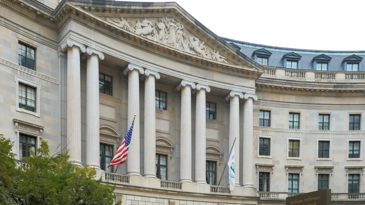 The exterior of US EPA headquarters in Washington, DC