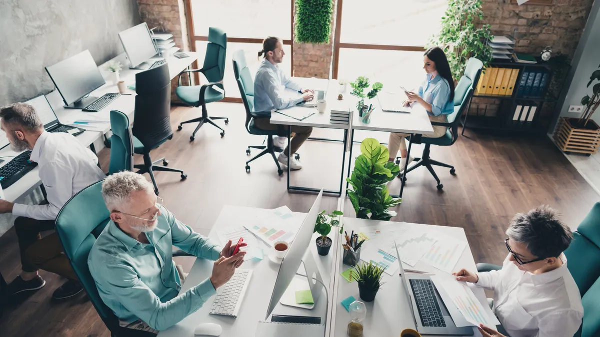 People working in an office.