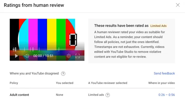 YouTube violations