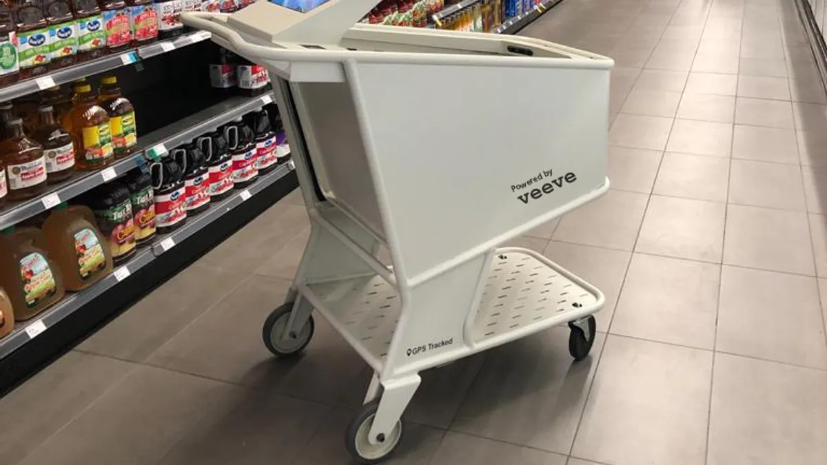 Shopping cart in store