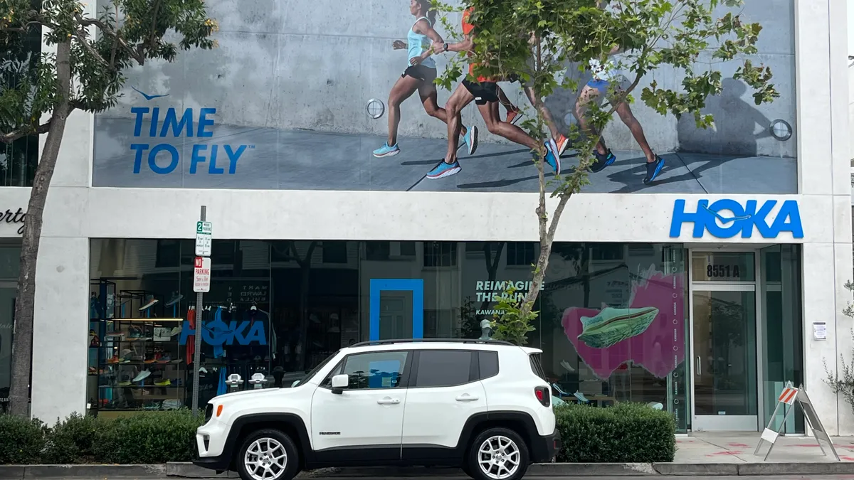 A Hoka storefront in Los Angeles