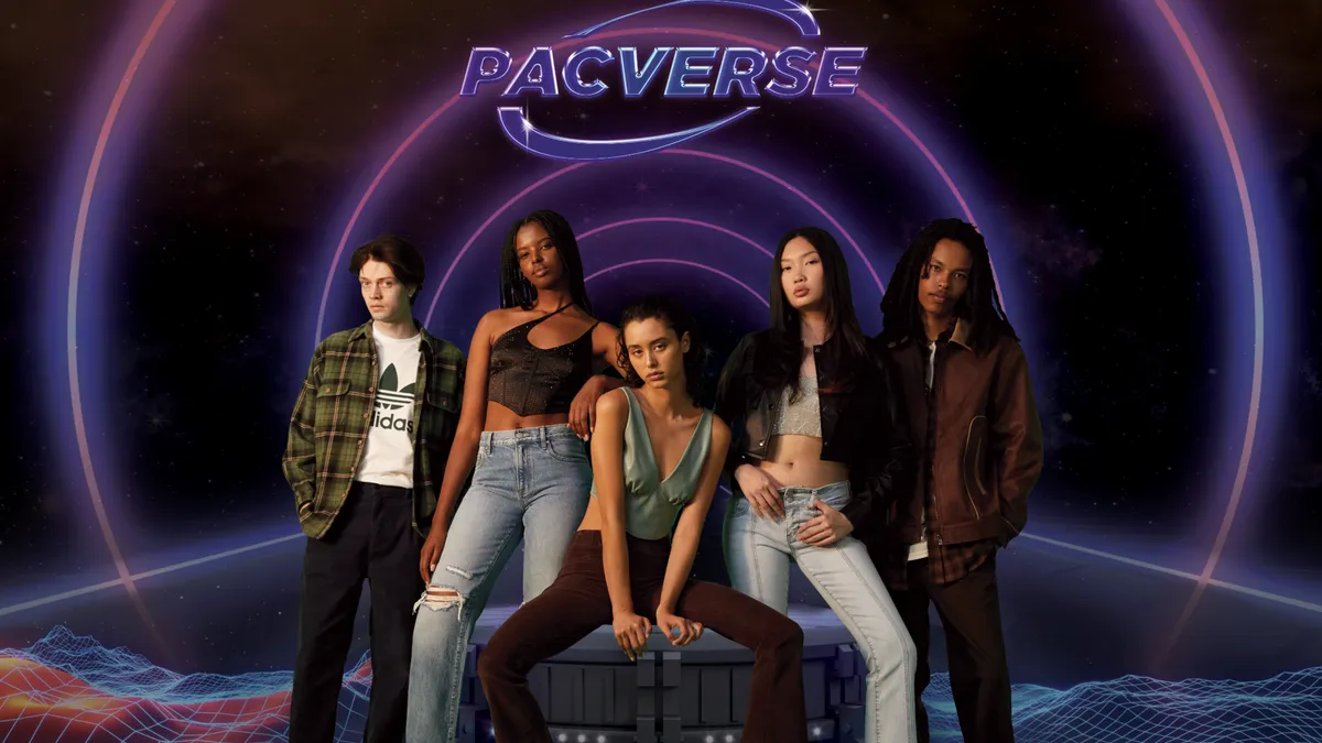 Pacsun campaign image for its "PacVerse" holiday push