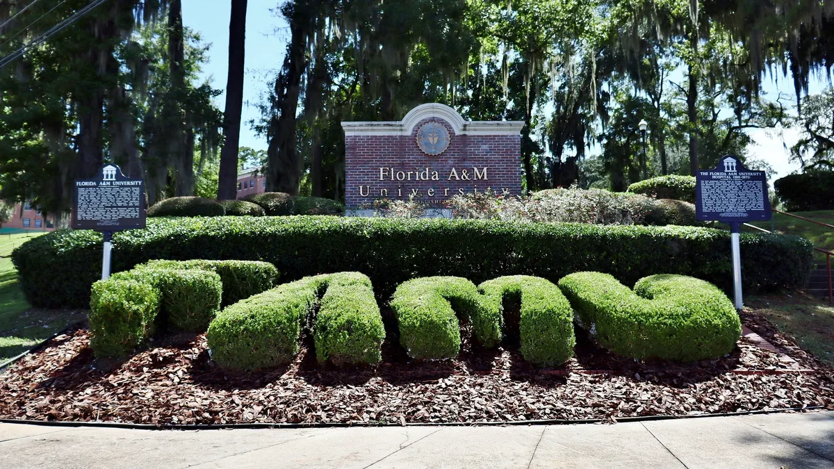 The sign for Florida A&M University.