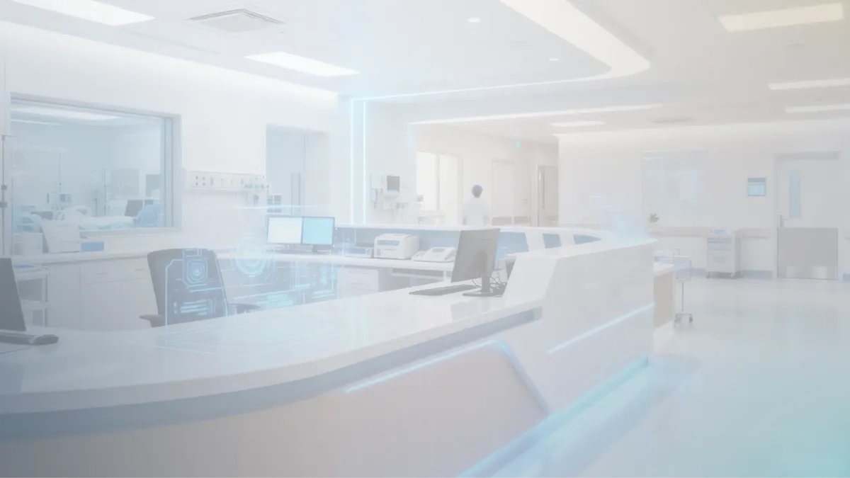 Digital hospital waiting area