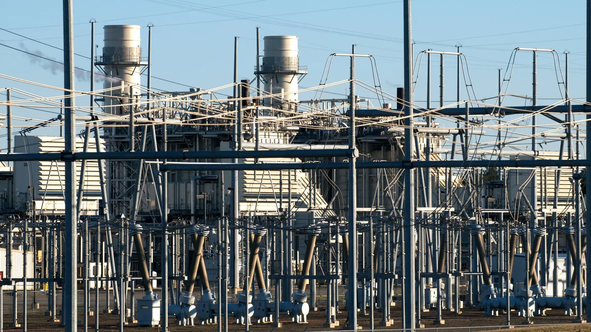 A gas-fired power plant.