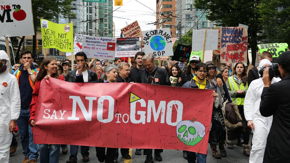 Protesters march against Monsanto in Vancouver