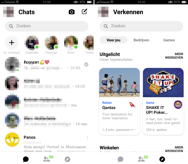 New Messenger layout