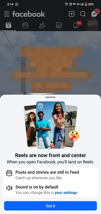 Facebook open to Reels