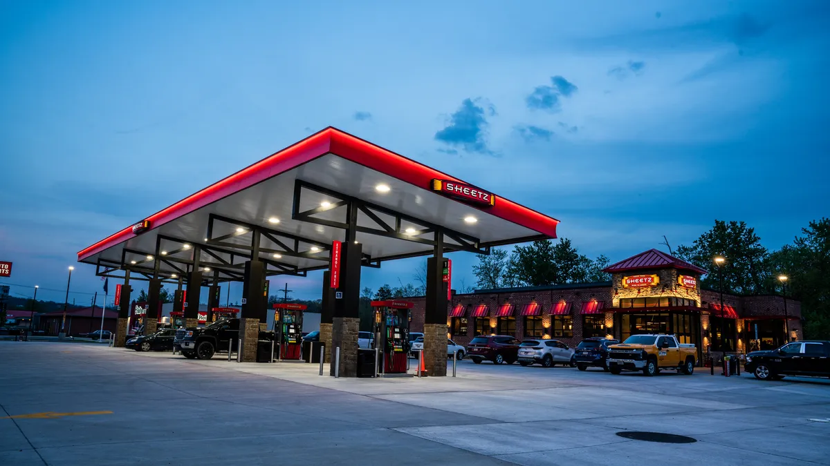 A photo of the exterior of a Sheetz convenience store.