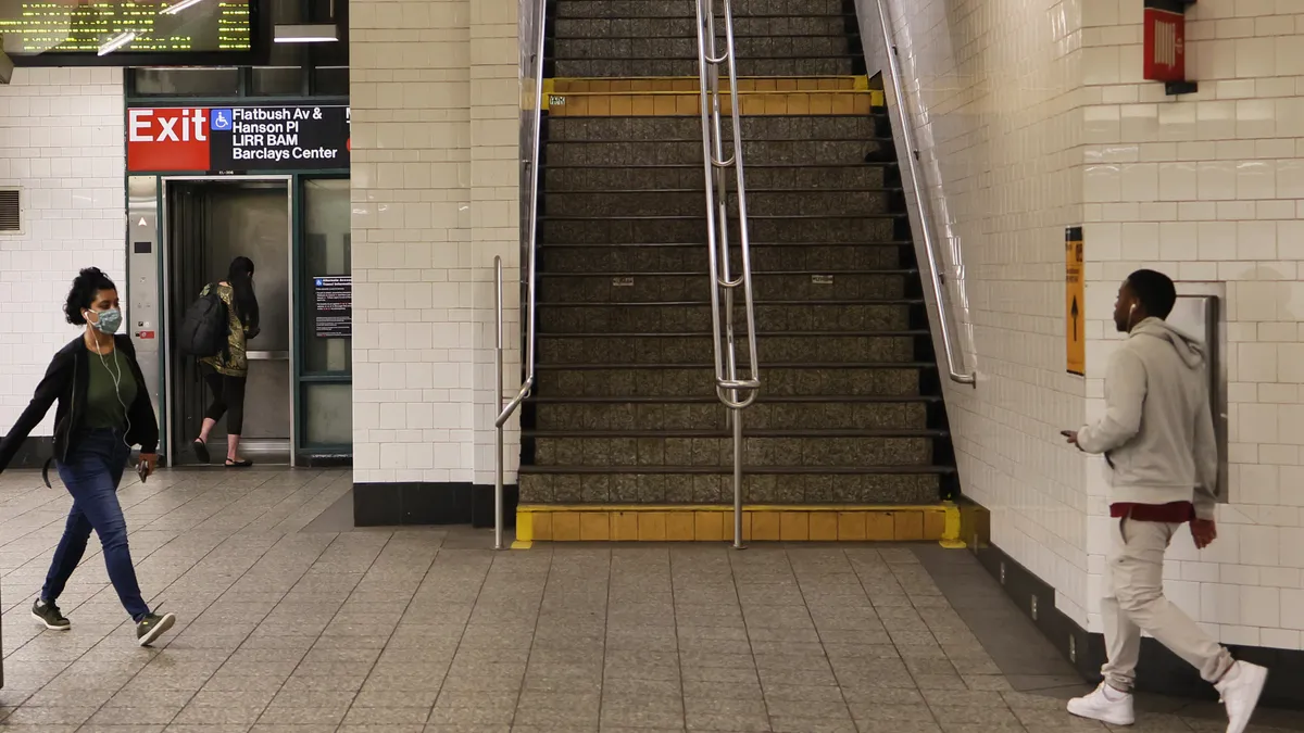 A New York City subway station.