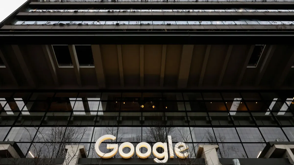 The exterior of a Google building January 09, 2024 in New York City.