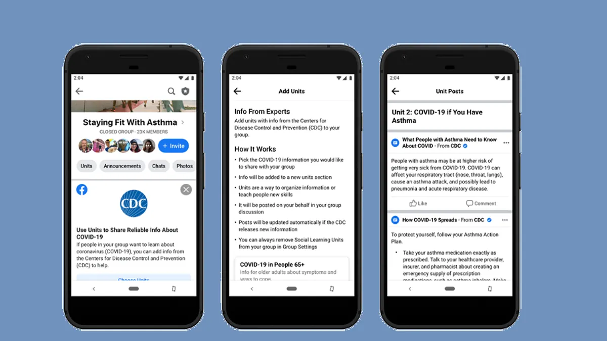 Facebook Groups COVID-19 update