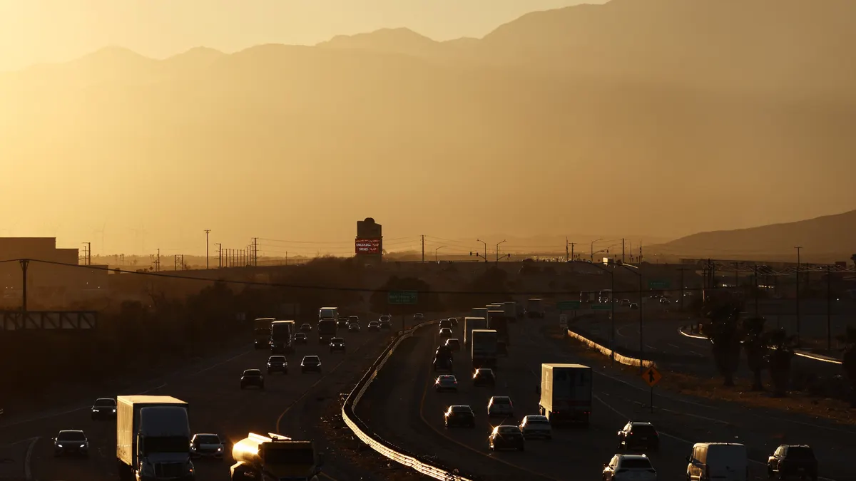 Vehicles travel on I-10