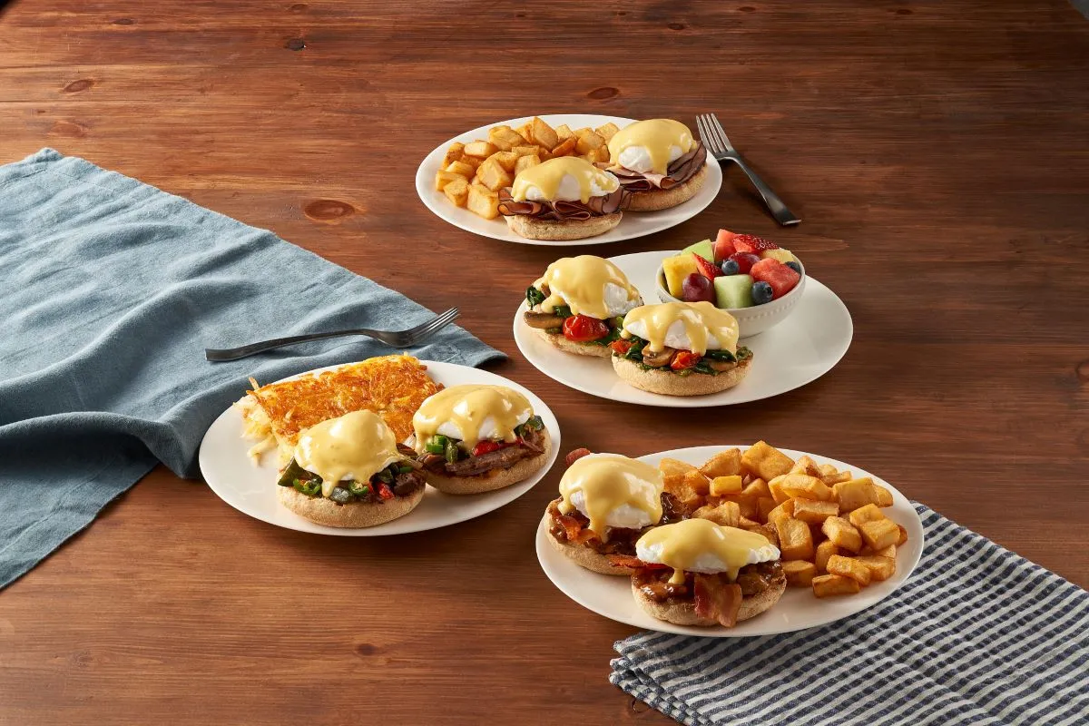 A photograph of IHOP's Eggs Benedicts