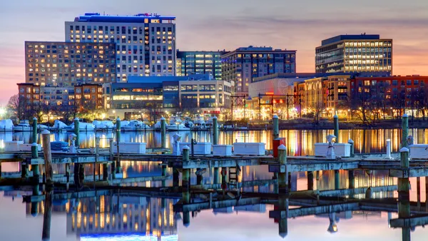 Assembly Square neighborhood skyline in Somerville, Massachusetts.