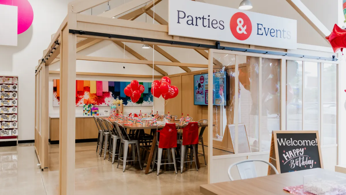 The interior of Michaels new store format.
