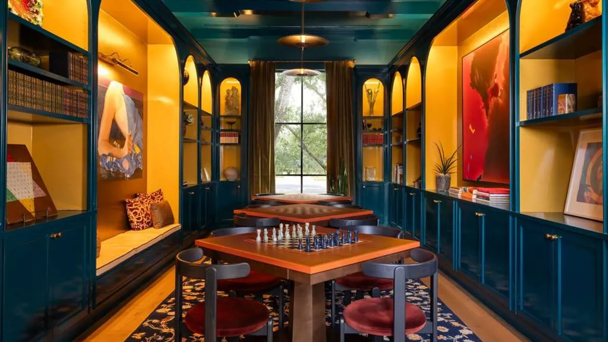 An interior view of Bunkhouse Hotels' Hotel Daphne in Houston, Texas.