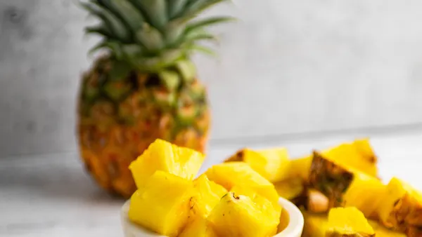 Del Monte's personal-sized Precious Honeyglow is cut into cubes for easy eating.