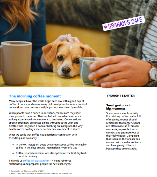 Facebook 'Moments that Matter' report example